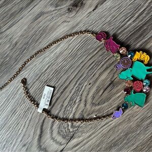 Disney Alice in Wonderland Statement Necklace Gold